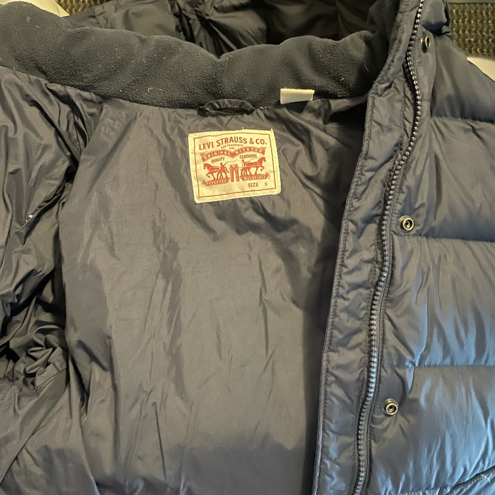 Levis women's down jacket deep blue color size s